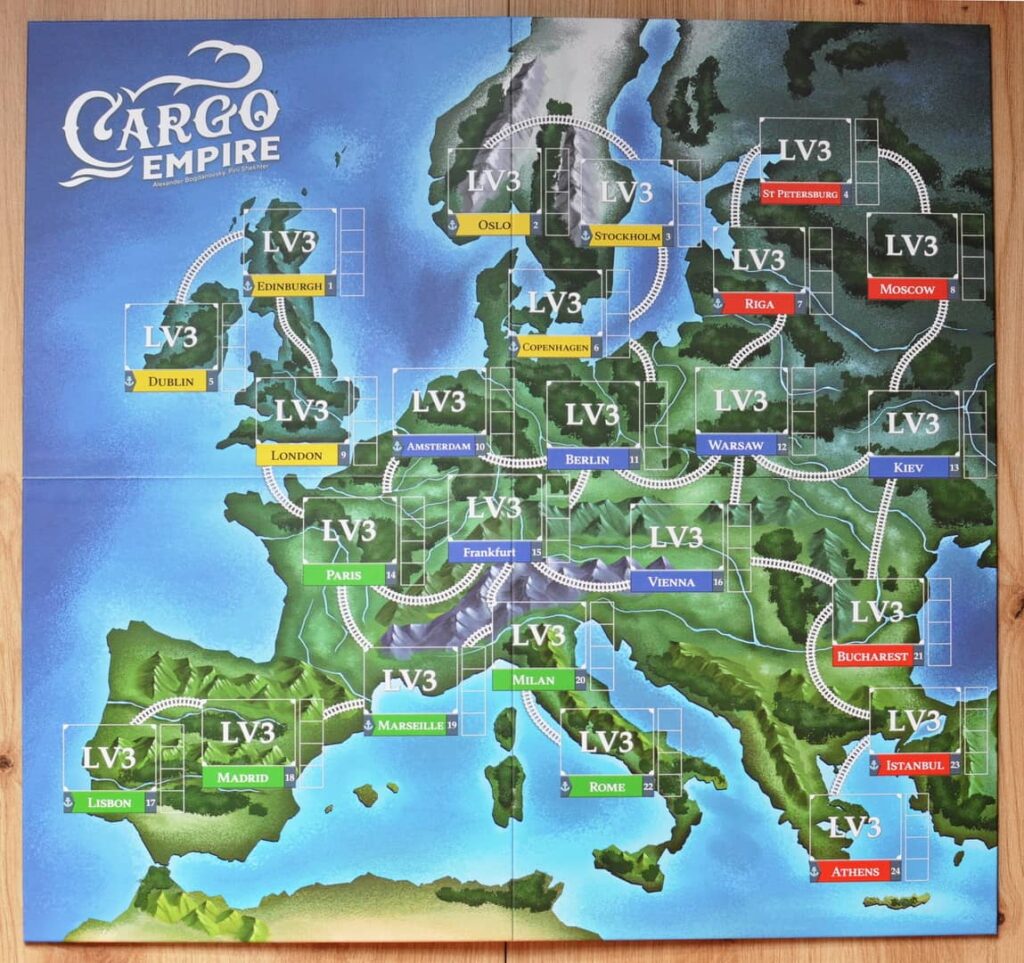 Dopravní impérium - mapa Evropy