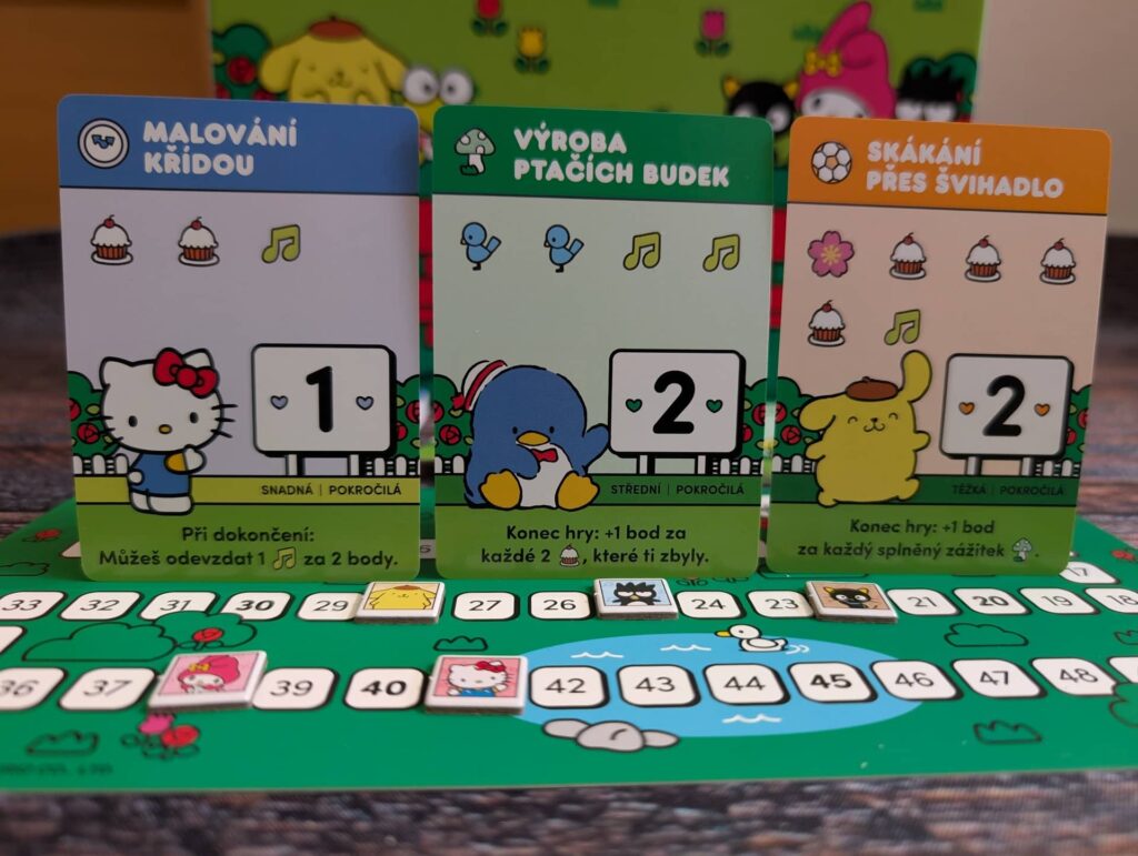 Hello Kitty: Den v parku - obtížnější strana úkolů