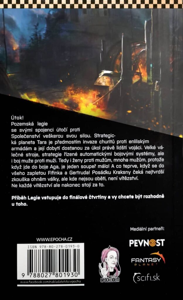 Legie Plameny války - zadní strana