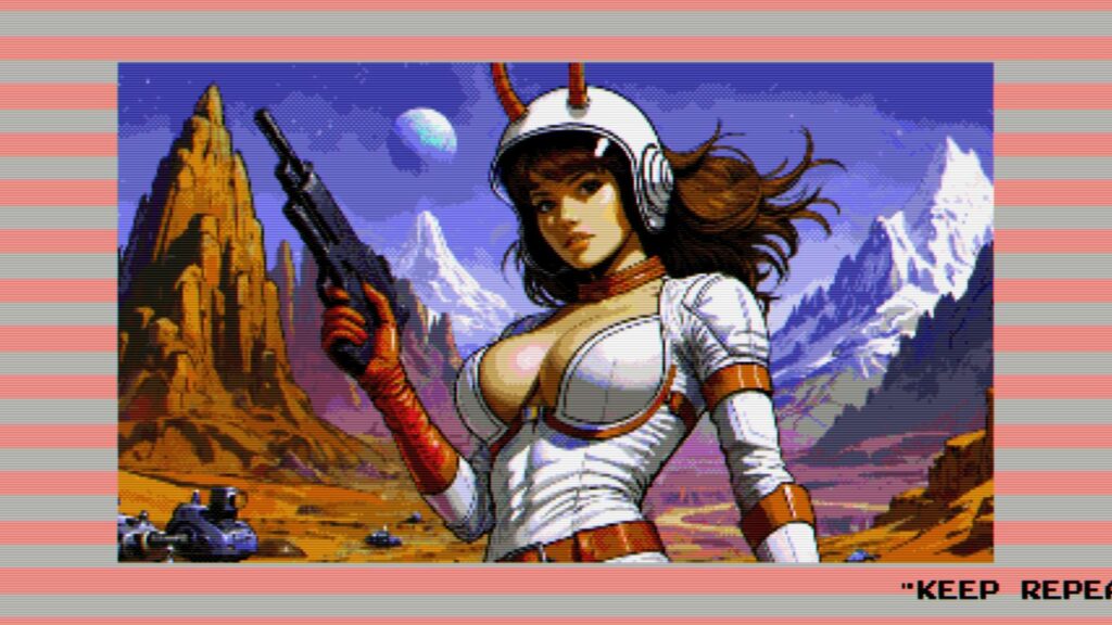 Nahrávací obrazovka ve stylu Commodore 64