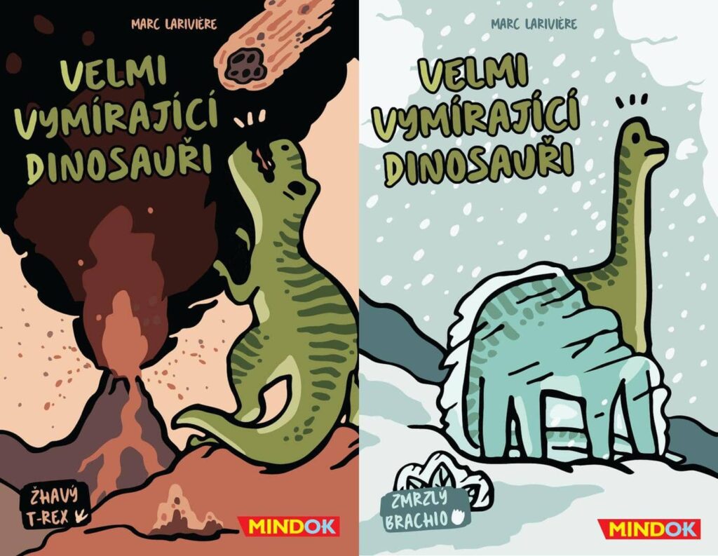 Velmi vymírající dinosauři - české přebaly