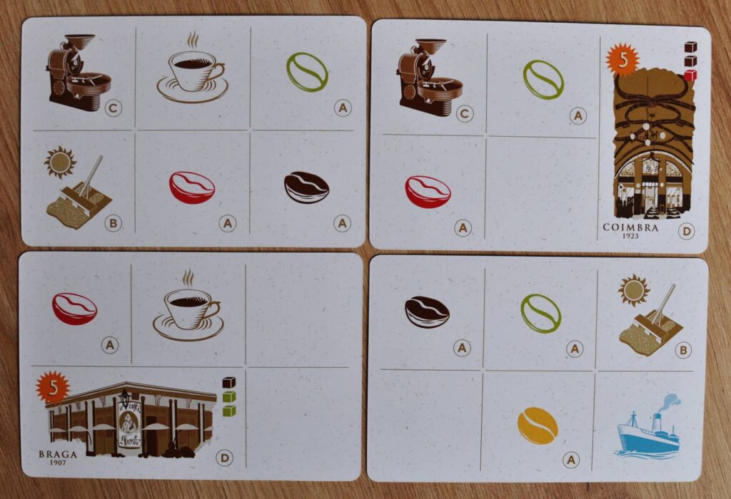 Café - ukázka karet