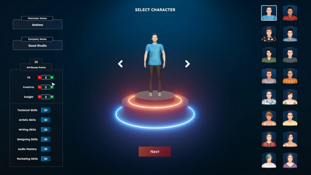 Game Builder Tycoon - za koho budeme hrát
