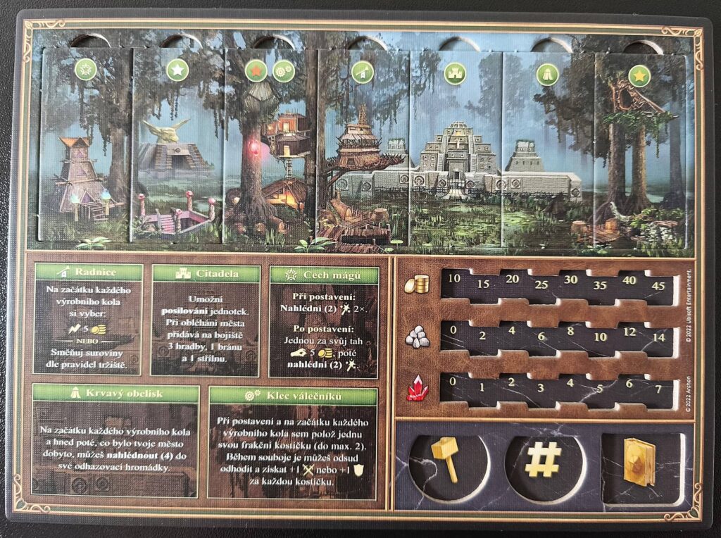 Heroes of Might and Magic III – Pevnost - herní deska