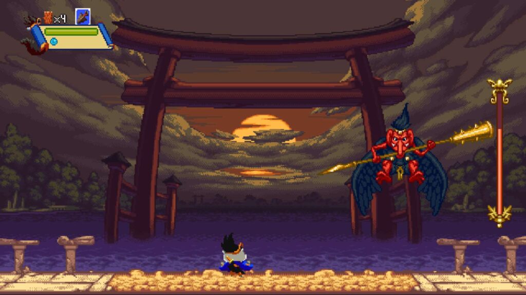 Kemono Heroes - tengu a brána torii