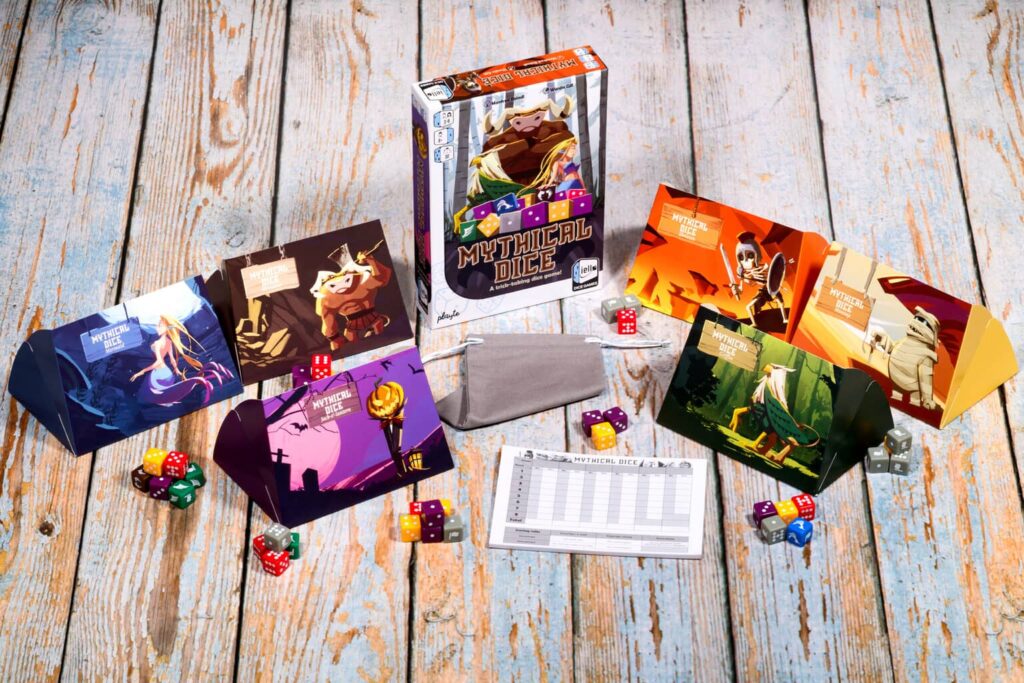 Mythical Dice - komponenty hry