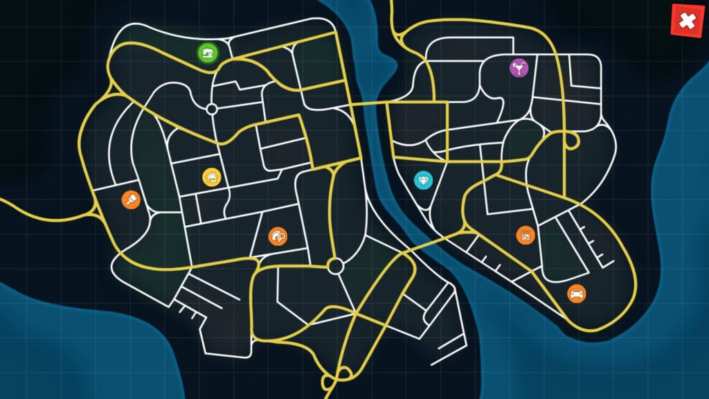 Picklock - mapa města