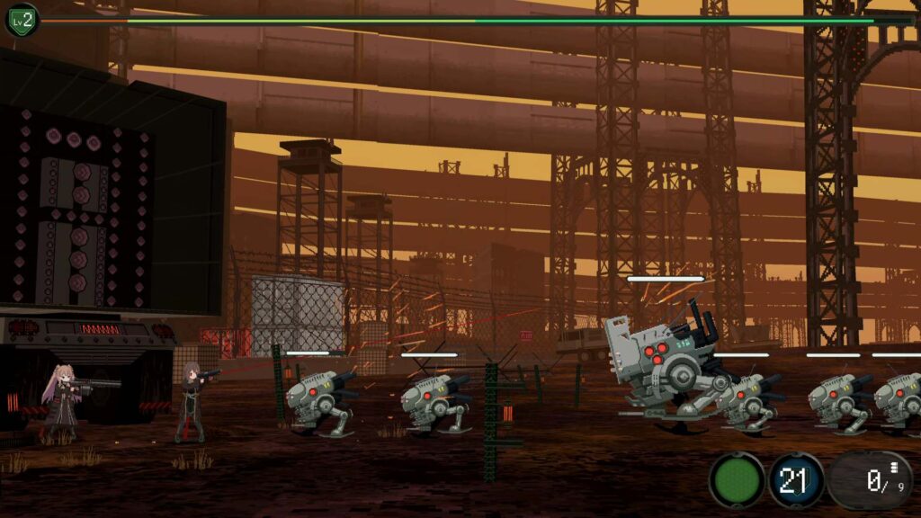 Snezhinka: Sentinel Girls 2 - fronta robotů
