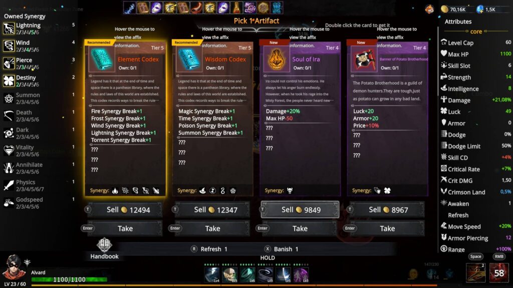 Artifact Seeker - artefakty