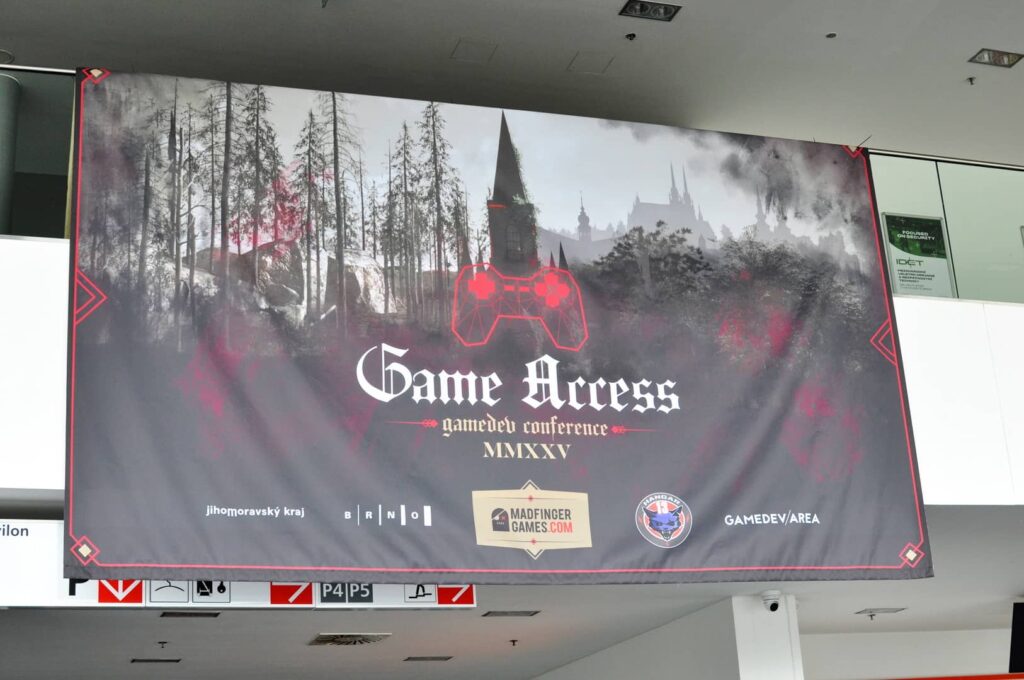 Game Access 2025 - plakát před vstupem