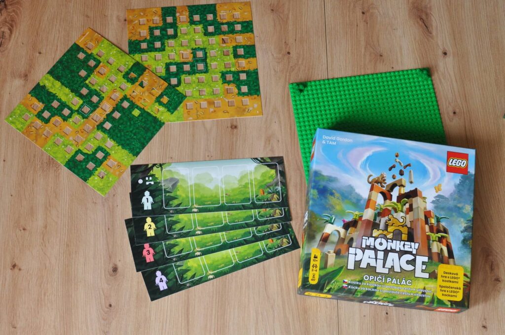 Opičí palác - desky hráčů a mapky terénu