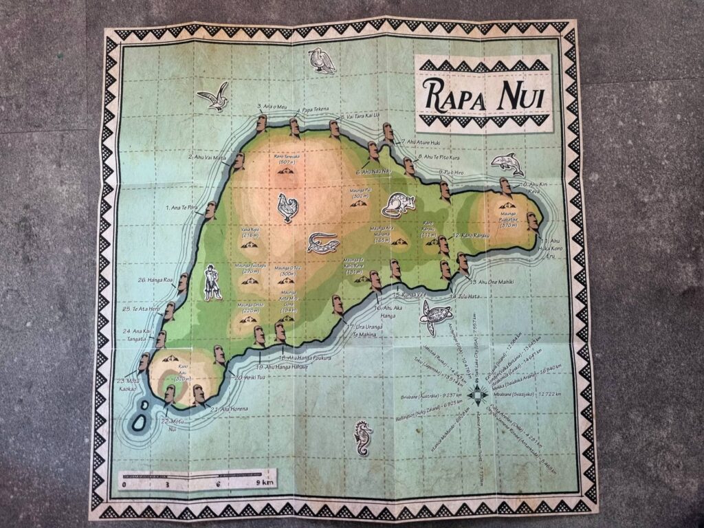 Šifry Velikonočního ostrova - mapa