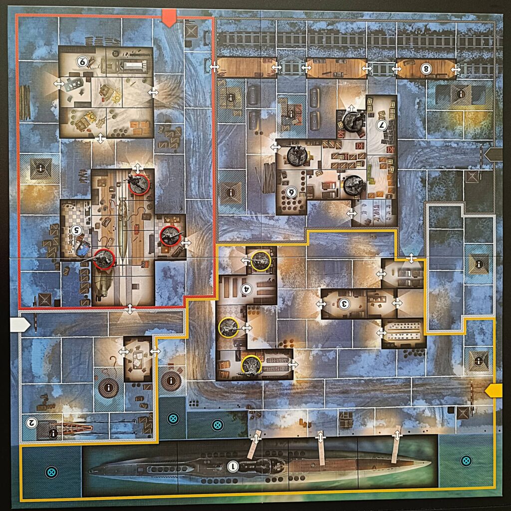 Sniper Elite - Odstřelovač Desková hra - herní plán