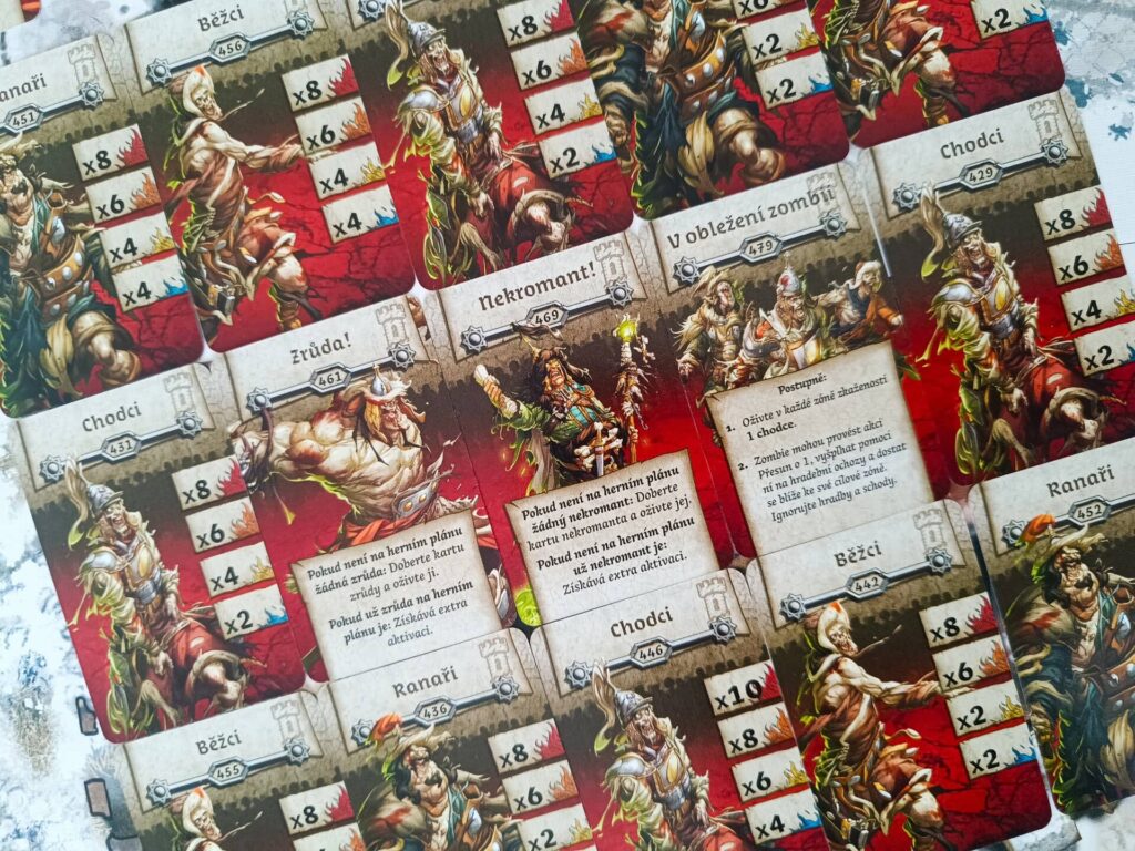 Zombicide Bílá smrt - karty zombie
