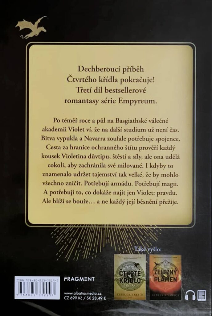 Onyxová bouře - zadní strana