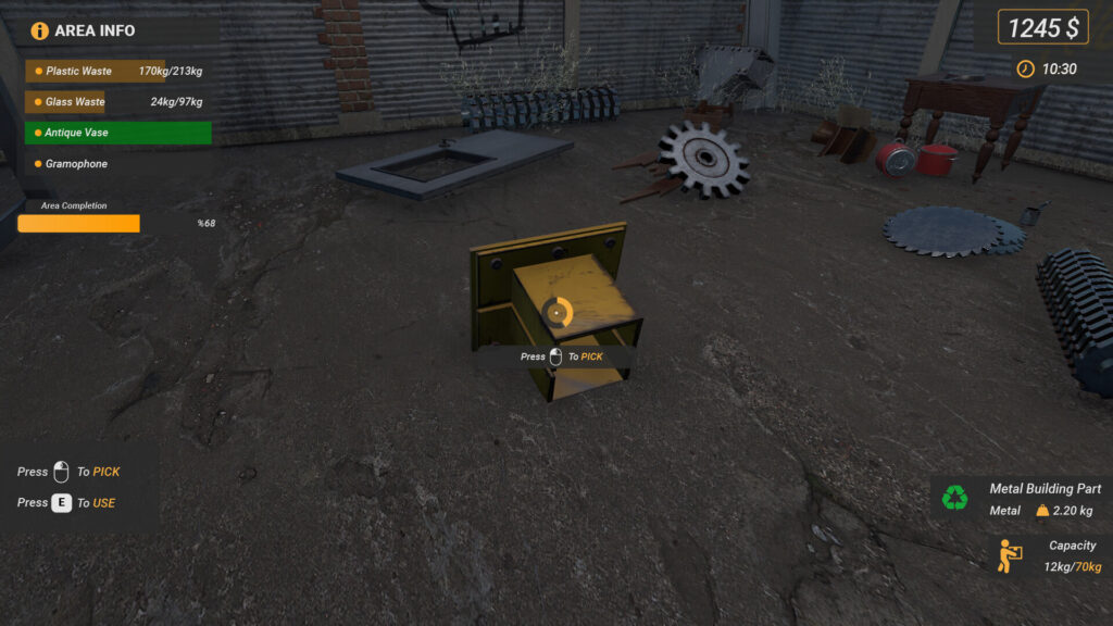 Recycling Center Simulator - úklid je součást hraní