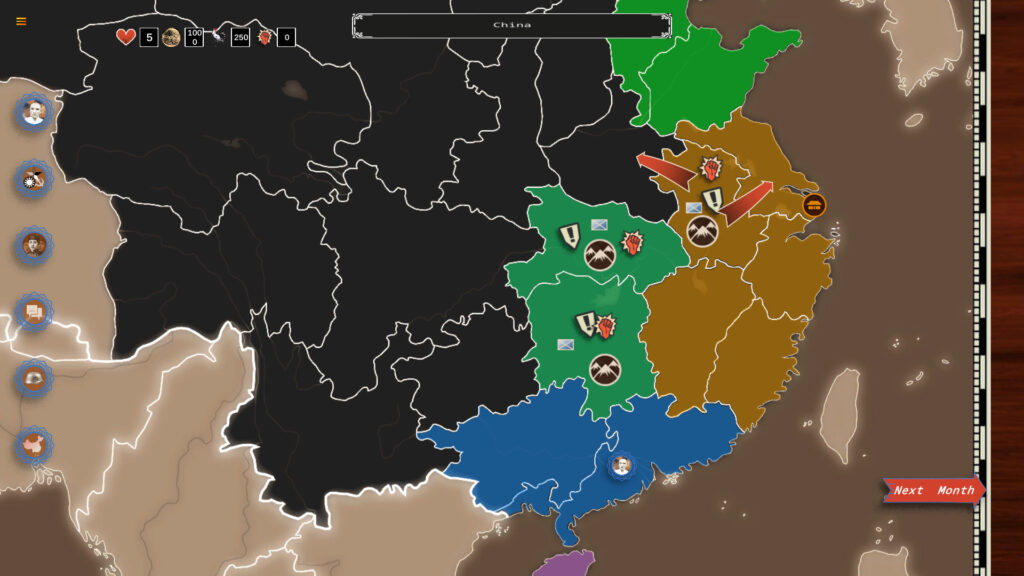 Rise of the White Sun - mapa světa