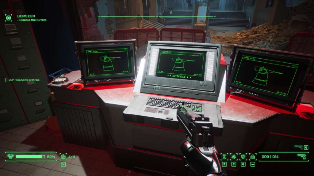 RoboCop: Rogue City - Unfinished Business - ovládání věže