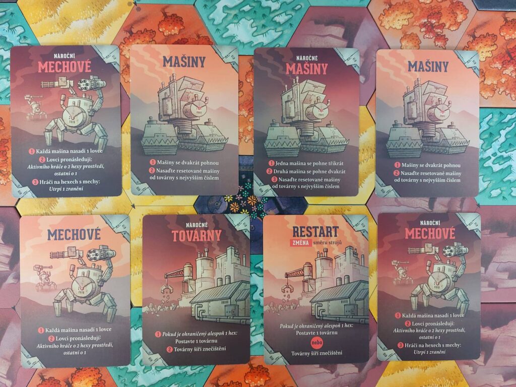 Strážci divočiny – základní a pokročilé karty strojů