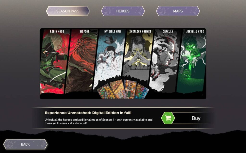 Unmatched: Digital Edition - a dokoupit si můžete...