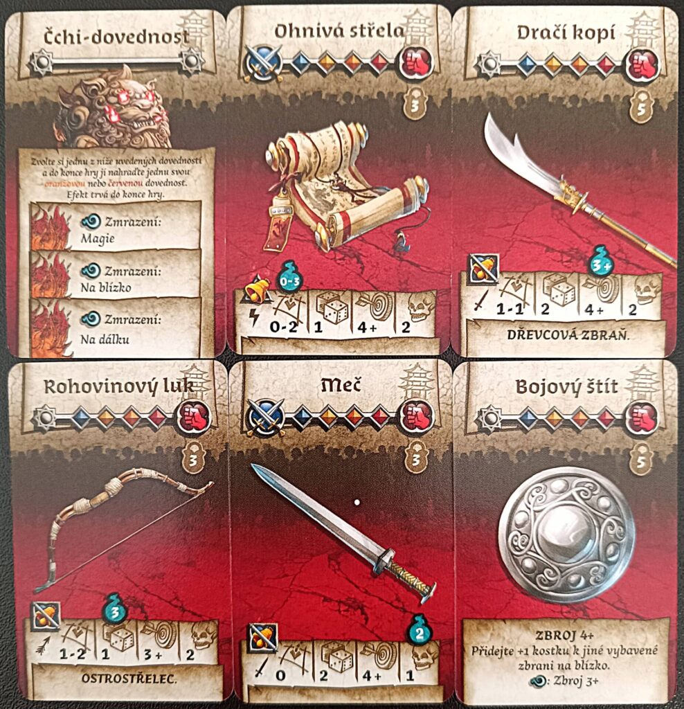 Zombicide Bílá smrt - Věčné císařství - karty vybavení