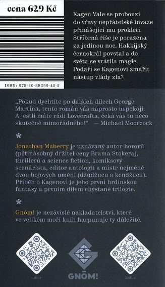 Kagen Prokletý - zadní strana