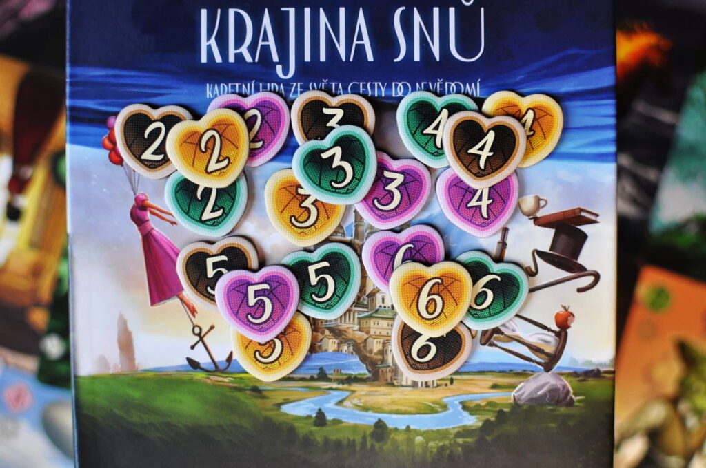 Krajina snů - žetony terapie jednotlivých hráčů