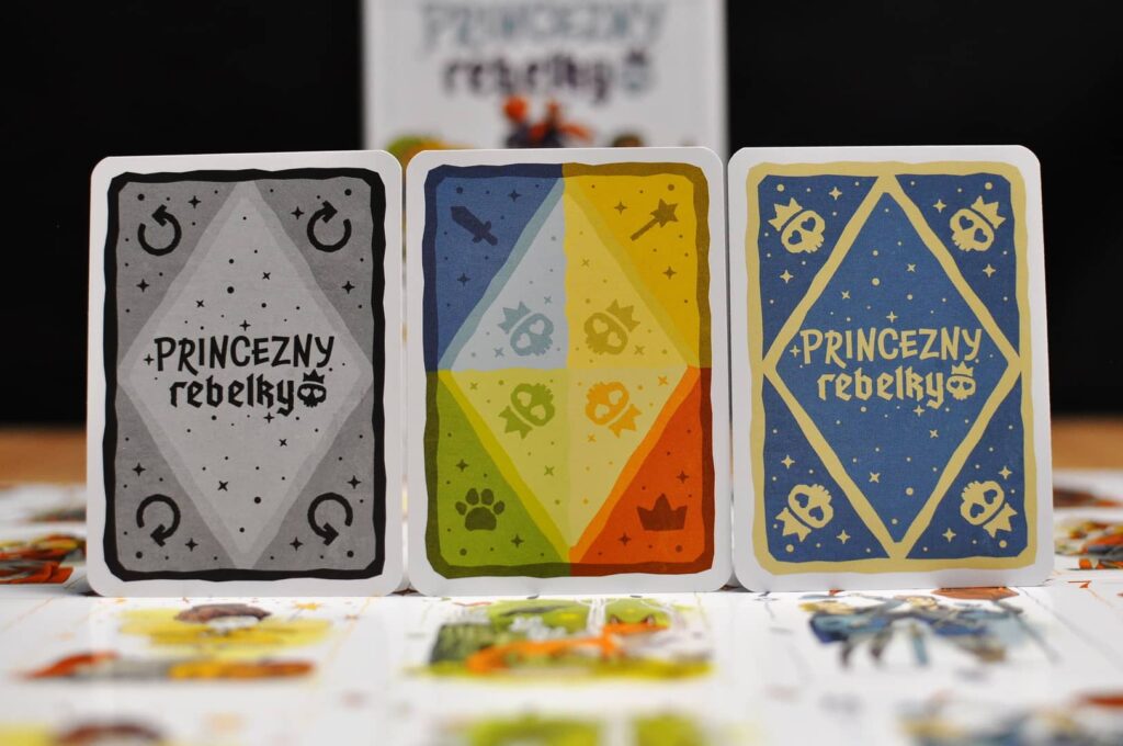Princezny rebelky - rubové strany karet