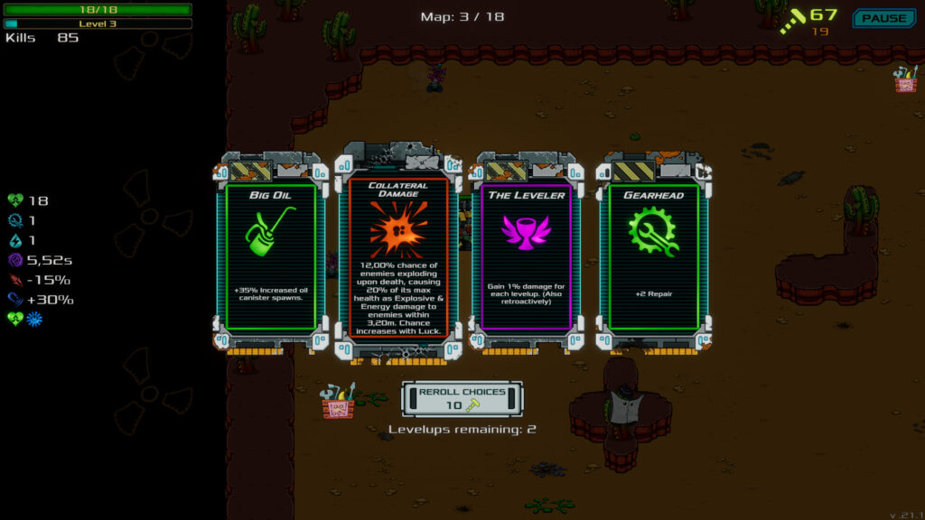 Gunbot Diplomacy - vyberte skill