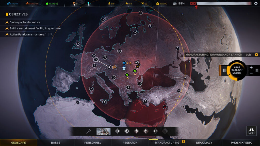Phoenix Point world map
