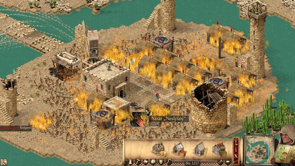 Stronghold Crusader Definitive Edition - pálit soupeře šetří samozřejmě čas
