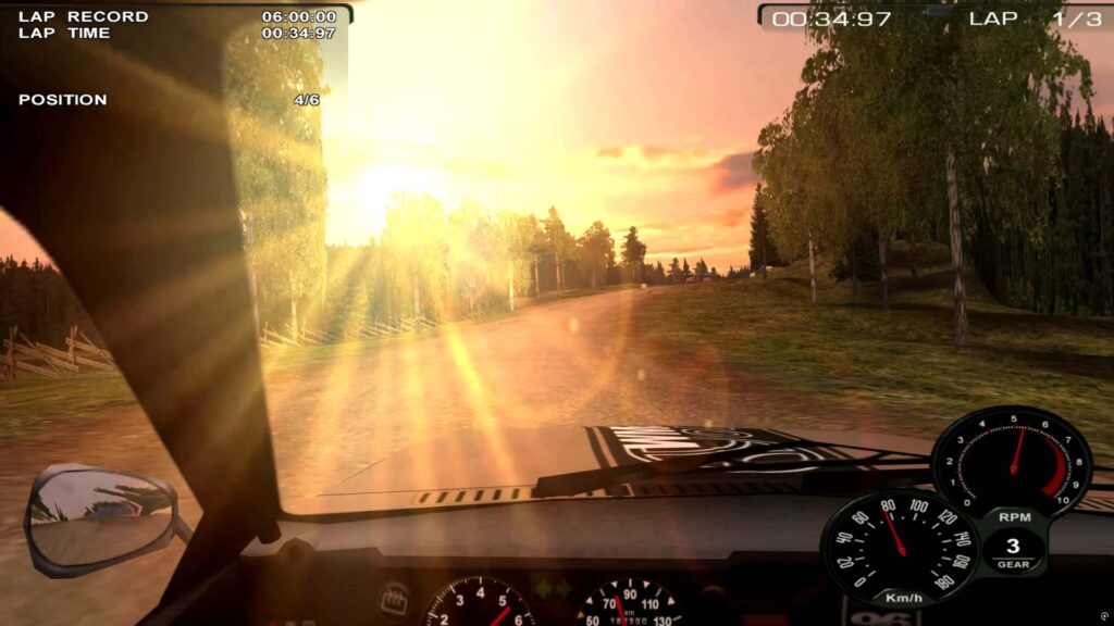 TOP 12 nejvýznamnějších rallye her - Rally Trophy - pohled z kabiny