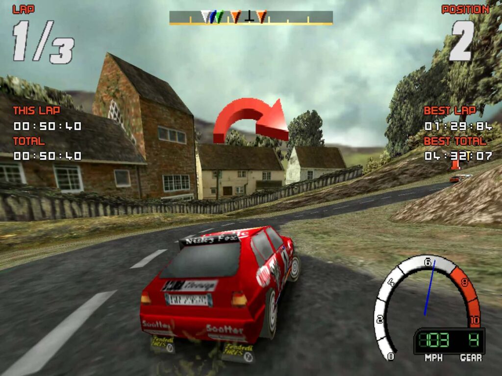 TOP 12 nejvýznamnějších rallye her - Screamer Rally - Lancia Delta Integrale