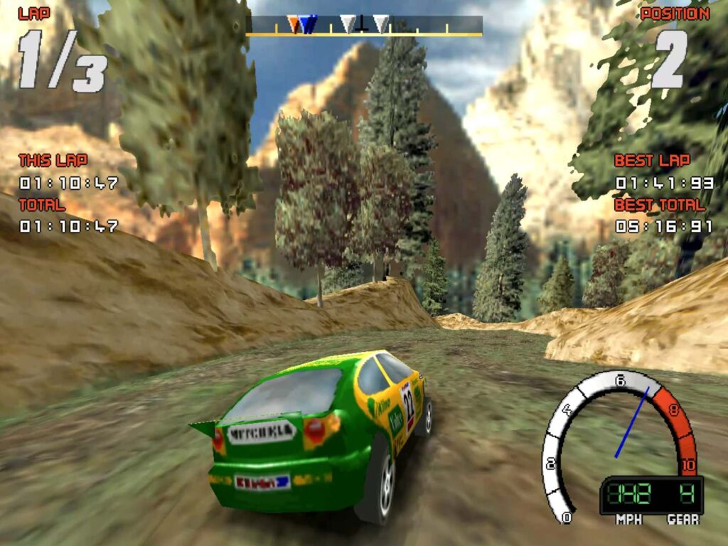 TOP 12 nejvýznamnějších rallye her - Screamer Rally - cesta přírodou