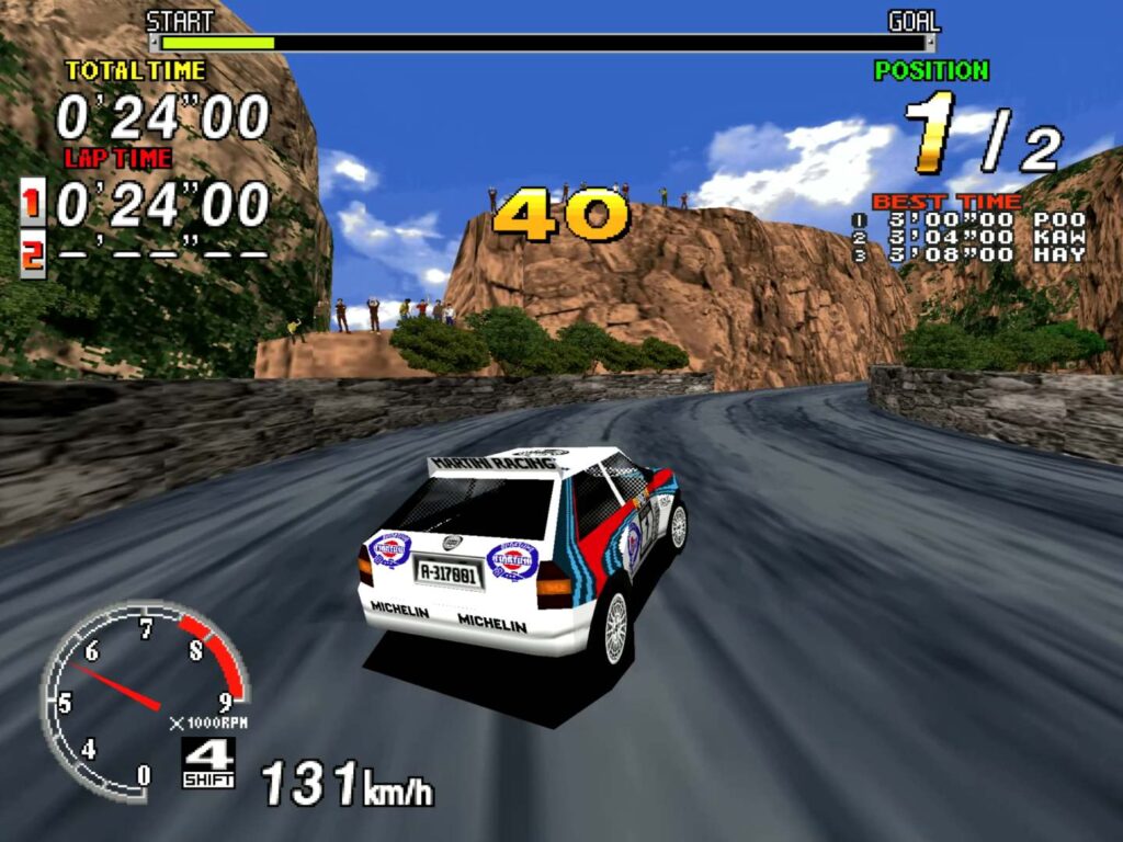 TOP 12 nejvýznamnějších rallye her - Sega  Rally Championship - Lancia Delta