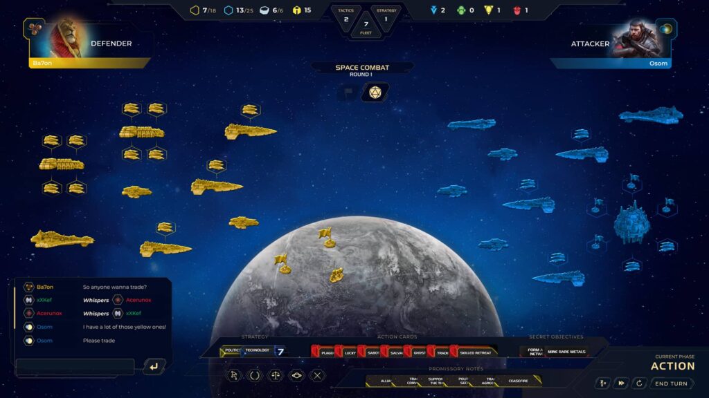 Twilight Imperium Digital - bitva nad planetou