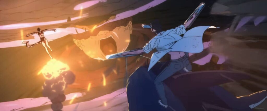 Chainsaw Man - The Movie Reze Arc - Bombový ďábel, Tajfunový ďábel, Beam a Denji