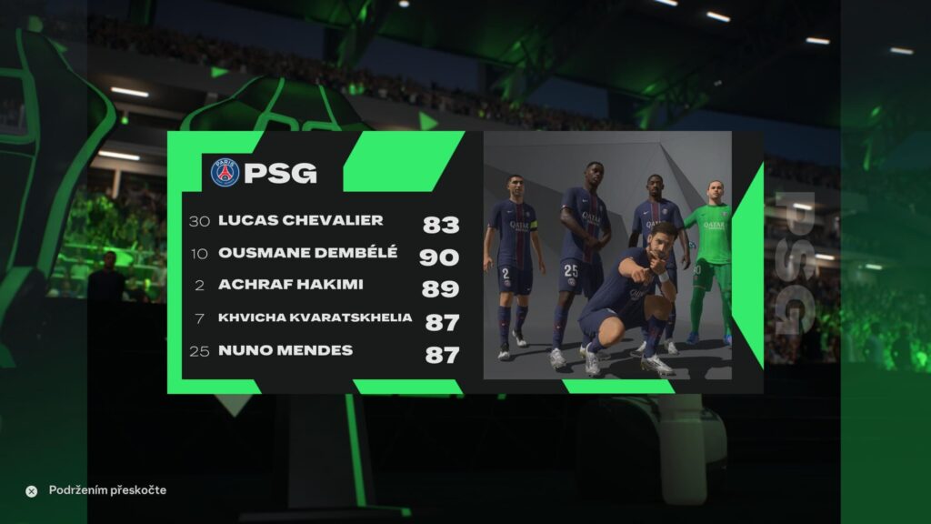 EA SPORTS FC - sestav v Rush