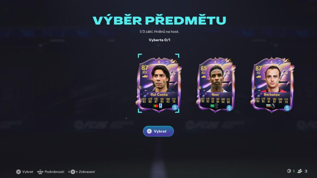 EA SPORTS FC - složitý výběr