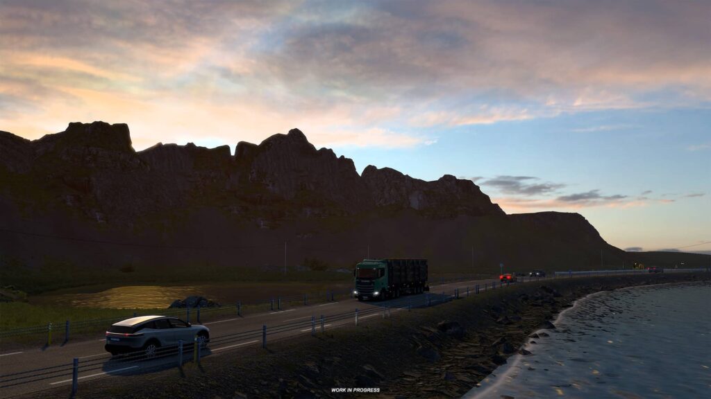 ETS2 Iceland - při východu slunce