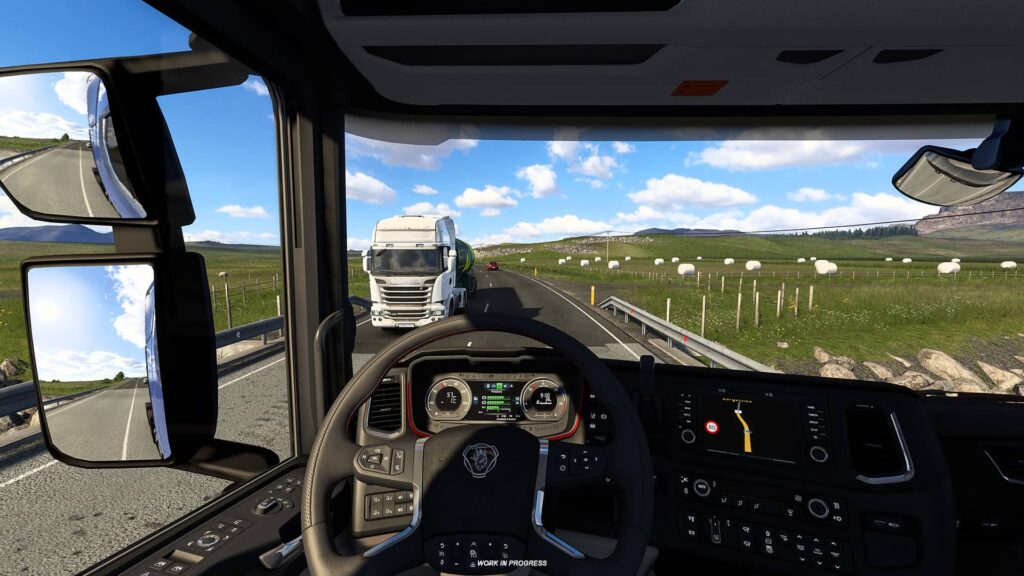 ETS2 Iceland - uvnitř kamionu
