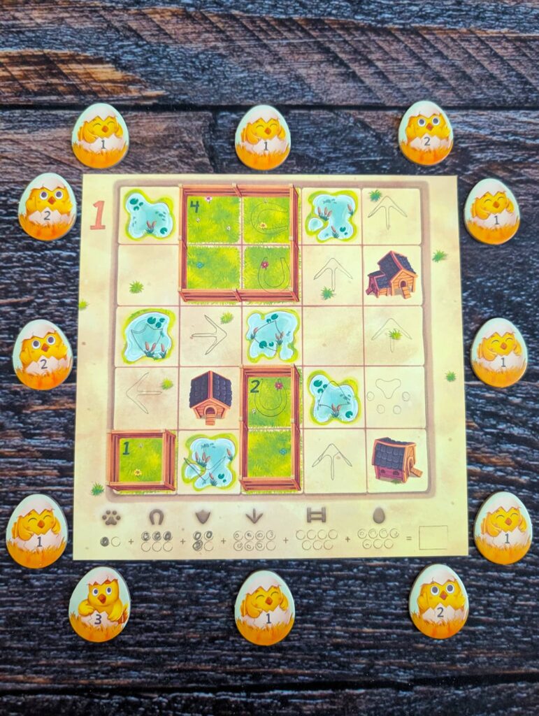 Mini Dvorek - žetony kuřátek