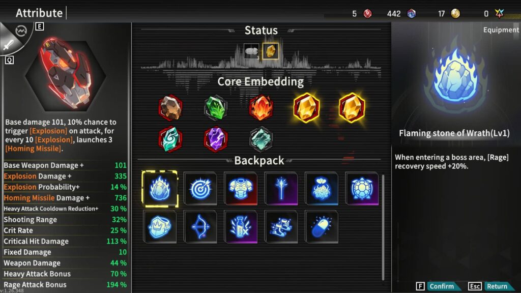 Star Fire Eternal Cycle - atrributy