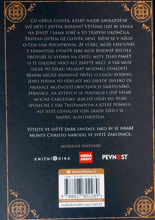 Tristan Zrození ze stínu - zadní strana