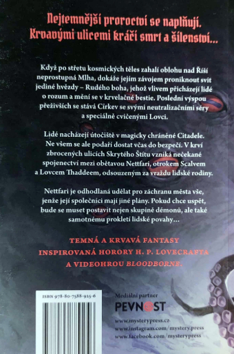 Úplněk Rudého boha - zadní strana