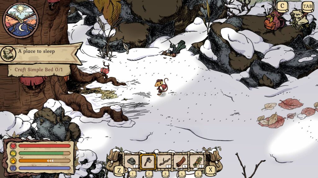 Winter burrow - outside world