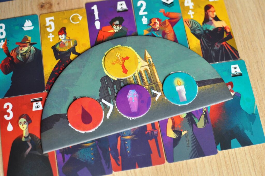 Drákula vs. Van Helsing - žetony barev