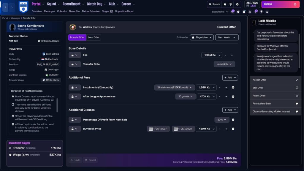 Football Manager 2026 - přestupy
