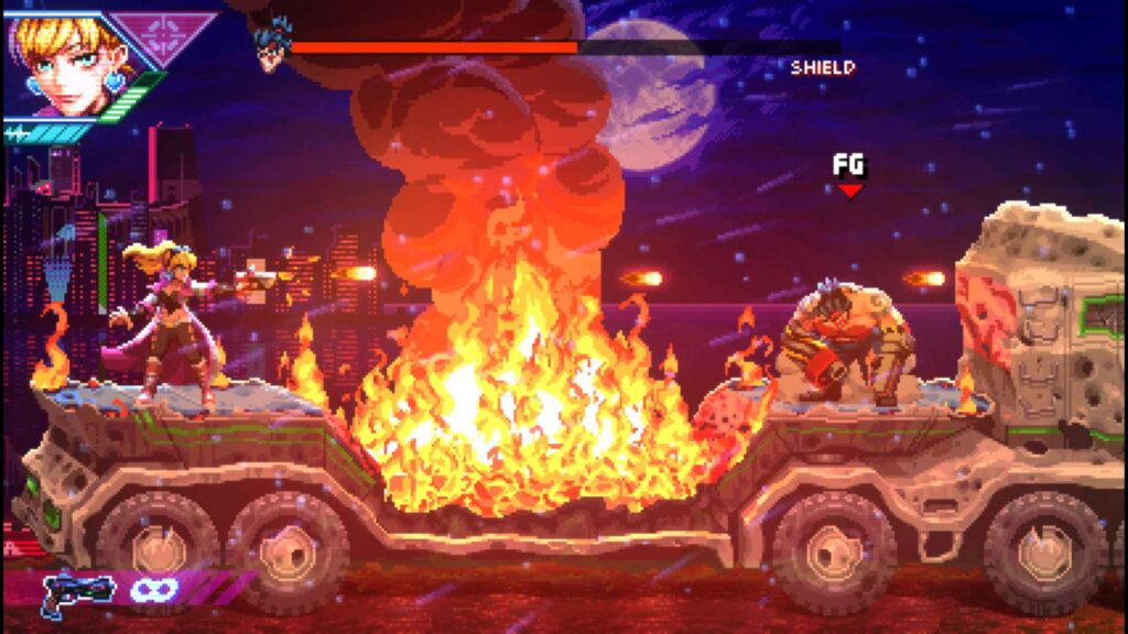 Neon Inferno - hořící náklaďák