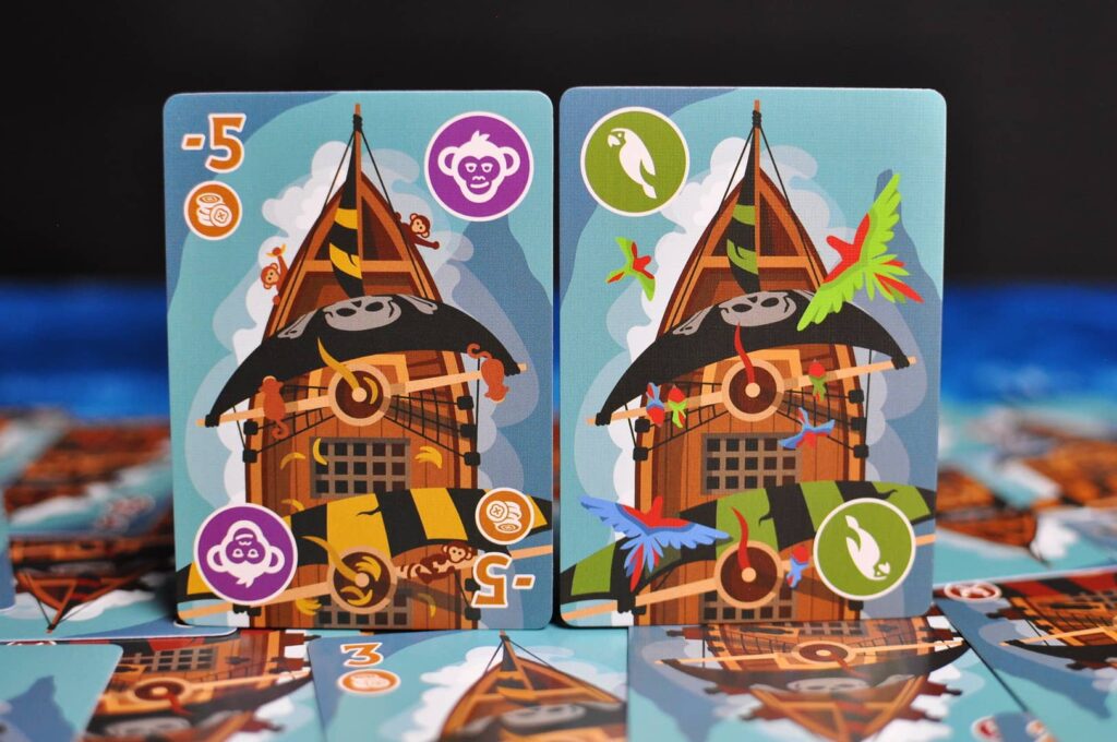 Piráti Peníze nebo život - karta opice a papouška